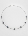From the Rock Candy Collection. Faceted round London blue topaz stones are dotted along a delicate chain of sterling silver.London blue topazSterling silverLength, about 16-18 (adjustable)Lobster claspImported
