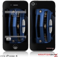 iPhone 4 Skin - 2010 Chevy Camaro Aqua - White Stripes on Black (DOES NOT fit newer iPhone 4S) iPhone 4 Skin - 2010 Chevy Camaro Aqua - White Stripes on Black (DOES NOT fit newer iPhone 4S)