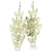 Shiny Lightweight Golden Tone Butterfly Dangle Earrings