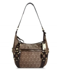 Add some signature style to your everyday ensemble with this logo design hobo from Marc Fisher. Outfitted with eye-catching MF monogram and luxe golden hardware, this piece is the perfect addition to your accessories wardrobe. Add some signature style to your everyday ensemble with this logo design hobo from Marc Fisher. Outfitted with eye-catching MF monogram and luxe golden hardware, this piece is the perfect addition to your accessories wardrobe.