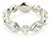 MELINDA MARIA Gwyneth Collection Platinum Plated Ring, Size 7 MELINDA MARIA Gwyneth Collection Platinum Plated Ring, Size 7