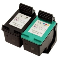 Sophia Global Remanufactured Ink Cartridge Replacement for HP 74 and HP 75 (1 Black, 1 Color) Sophia Global Remanufactured Ink Cartridge Replacement for HP 74 and HP 75 (1 Black, 1 Color)