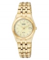 Step out in sophisticated style with this contemporary Eco-Drive Corso watch by Citizen.