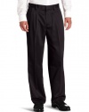 Dockers Men's Never Iron Essential D4 Relaxed Fit Pleated Pant, Black, 42x29