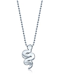 Alex Woo makes it simple to make a statement with this charming sterling silver necklace, finished with a sinuous snake pendant. Alex Woo makes it simple to make a statement with this charming sterling silver necklace, finished with a sinuous snake pendant.