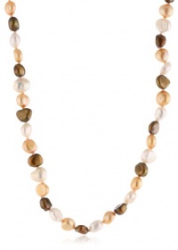 Endless Golden Multi-Colored 6-7mm Baroque Freshwater Cultured Pearl Necklace, 50