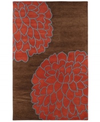 In full bloom. This artist-designed area rug from Surya features whimsical florals set in a palette of deep, rich colors. Hand-tufted from exceptionally soft New Zealand wool, the brilliant use of high and low pile adds texture and dimension. In full bloom. This artist-designed area rug from Surya features whimsical florals set in a palette of deep, rich colors. Hand-tufted from exceptionally soft New Zealand wool, the brilliant use of high and low pile adds texture and dimension.