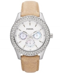 A Stella collection timepiece from Fossil with soothing hues and shimmering accents for those laid-back special evenings. A Stella collection timepiece from Fossil with soothing hues and shimmering accents for those laid-back special evenings.