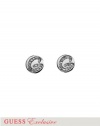 GUESS Silver-Tone Round Post Earrings, SILVER