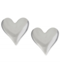 A look you're sure to love! Robert Lee Morris' stud earrings feature a sculptural heart design for a stylish touch. Crafted from silver-tone mixed metal. Approximate drop: 6/10 inch. A look you're sure to love! Robert Lee Morris' stud earrings feature a sculptural heart design for a stylish touch. Crafted from silver-tone mixed metal. Approximate drop: 6/10 inch.
