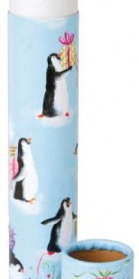 Ideal Home Range Long Fireplace Matches with Decorative Round Box, Blue Pole Party Penguins Ideal Home Range Long Fireplace Matches with Decorative Round Box, Blue Pole Party Penguins