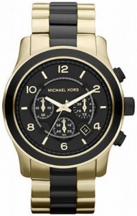 Michael Kors Runway Chronograph Black Dial Gold-Tone Mens Watch MK8265 Michael Kors Runway Chronograph Black Dial Gold-Tone Mens Watch MK8265