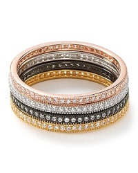 Crislu Micro Pave Round Stack Ring Crislu Micro Pave Round Stack Ring