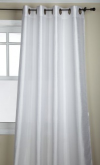 Stylemaster Tribeca 56 by 84-Inch Faux Silk Grommet Panel, White Stylemaster Tribeca 56 by 84-Inch Faux Silk Grommet Panel, White