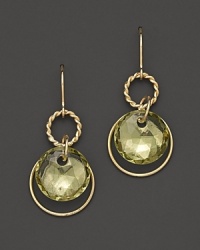 Round rosecut lemon citrine briolettes add rich sparkle to 14K yellow gold. By Nancy B. Round rosecut lemon citrine briolettes add rich sparkle to 14K yellow gold. By Nancy B.