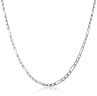 Men's 14k White Gold 2.2mm Figaro Chain Necklace, 20