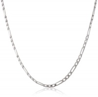 Men's 14k White Gold 2.2mm Figaro Chain Necklace, 20 Men's 14k White Gold 2.2mm Figaro Chain Necklace, 20