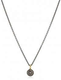 Mizuki 14k Diamond Evil Eye Necklace On Oxidized Silver chain, 16 Mizuki 14k Diamond Evil Eye Necklace On Oxidized Silver chain, 16