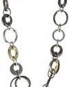 Anne Klein Mixed Metal Gold-Tone and Hematite Plated Link Necklace