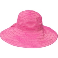San Diego Hat Company Women's Packable Ribbon Sun Hat, Fuschia, One Size San Diego Hat Company Women's Packable Ribbon Sun Hat, Fuschia, One Size