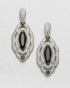 EXCLUSIVELY AT SAKS.COM Faceted, dark stones framed by sparkling pavé crystals hand-set in an elegant design. CrystalsGlassRhodium-plated brassDrop, about 1.25Post backImported 