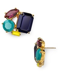 These kate spade new york earrings feature a vibrant cluster of jewels, adding a vintage feel to your look. These kate spade new york earrings feature a vibrant cluster of jewels, adding a vintage feel to your look.