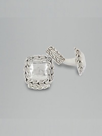 Stunning hammered sterling silver with unique carved cable detail. Handmade in Bali