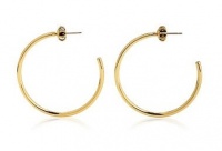 Juicy Couture Med Thin Gold Hoop Earrings Juicy Couture Med Thin Gold Hoop Earrings