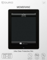 Aduro MEMBRANE Ultra Clear (Invisible) Screen Protector for Apple iPad 2 / iPad 3 (3 Front) Retail Packaging Aduro MEMBRANE Ultra Clear (Invisible) Screen Protector for Apple iPad 2 / iPad 3 (3 Front) Retail Packaging