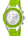 Women's Tahitian Jelly Bean Chronograph White Enamel Dial Green Silicon