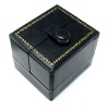 Two Doors Classic Cartier Leatherette Black Earrings Gift Box