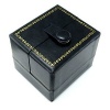 Two Doors Classic Cartier Leatherette Black Earrings Gift Box