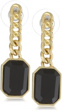 Anne Klein PALATINE Gold-Tone Jet Drop Earrings Anne Klein PALATINE Gold-Tone Jet Drop Earrings