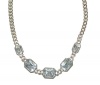 Anne Klein Jewelry Silver Tone & Clear Stone Palatine Frontal Necklace