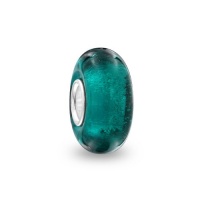 Bling Jewelry Glitter Teal Blue Sterling Silver Murano Glass Bead Troll Pandora Compatible