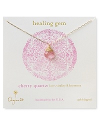 Elegant and effervescent, this delicate Dogeared pendant features a specially faceted stone, hand-wrapped to provide a soft touch of color. Elegant and effervescent, this delicate Dogeared pendant features a specially faceted stone, hand-wrapped to provide a soft touch of color.