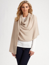 A soft, airy style in luxurious cashmere with a solid border. CashmereAbout 80 X 28Dry cleanImported A soft, airy style in luxurious cashmere with a solid border. CashmereAbout 80 X 28Dry cleanImported