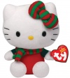 Ty Beanie Babies Hello Kitty - Red Christmas Outfit