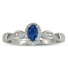 1/2ct Diamond and Sapphire Ring (Avail. sizes 4-13)