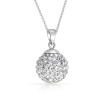 Bling Jewelry Necklace Pendant Inspired by Shamballa Jewels Clear Crystal 12mm