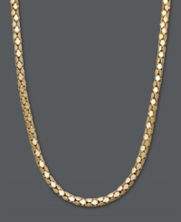 A simple chain adds a look of ultimate luxury. This intricate 14k gold chain features a diamond-cut popcorn design. Approximate length: 20 inches. A simple chain adds a look of ultimate luxury. This intricate 14k gold chain features a diamond-cut popcorn design. Approximate length: 20 inches.