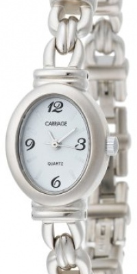 Carriage Women's C3A061 Silver-Tone Oval Case Silver-Tone Stainless Steel Jewelry Bracelet Watch Carriage Women's C3A061 Silver-Tone Oval Case Silver-Tone Stainless Steel Jewelry Bracelet Watch