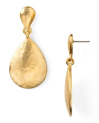 Make easy glamour your signature with Kenneth Jay Lane's gold-plated earrings. This simple hammered pair boast versatile appeal, so wear them day to night. Make easy glamour your signature with Kenneth Jay Lane's gold-plated earrings. This simple hammered pair boast versatile appeal, so wear them day to night.
