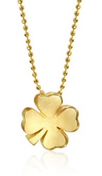 Alex Woo Little Luck 14k Yellow Gold Four Leaf Clover Pendant Necklace, 16 Alex Woo Little Luck 14k Yellow Gold Four Leaf Clover Pendant Necklace, 16