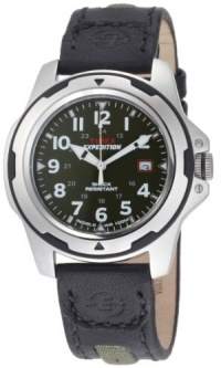 Timex Men's T49451 Expedition Rugged Field Shock Analog Green Leather and Nylon Strap Watch Timex Men's T49451 Expedition Rugged Field Shock Analog Green Leather and Nylon Strap Watch
