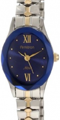 Armitron Women's 753769BLTT NOW Two-Tone Expansion Band with an Oval Blue Dial Dress Watch Armitron Women's 753769BLTT NOW Two-Tone Expansion Band with an Oval Blue Dial Dress Watch