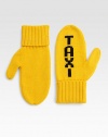 Snag that cab in these classic wool mittens stamped with the word taxi on the palm.Merino Wool7 longHand washImported