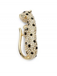 THE LOOKLeopard silhouetteGlass crystal accentsColored glass details22k goldplated settingCircle lock closureTHE MEASUREMENTLength, about 2¾ORIGINImported THE LOOKLeopard silhouetteGlass crystal accentsColored glass details22k goldplated settingCircle lock closureTHE MEASUREMENTLength, about 2¾ORIGINImported