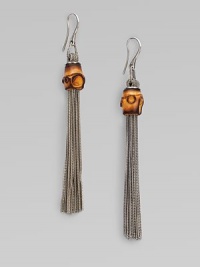 From the Bamboo Collection. This long, elegant chain link design is accented with beautiful bamboo beads. Sterling silverBambooLength, about 3½Hook backMade in Italy From the Bamboo Collection. This long, elegant chain link design is accented with beautiful bamboo beads. Sterling silverBambooLength, about 3½Hook backMade in Italy