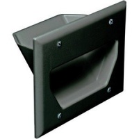 DataComm 45-0003-BK 3-Gang Recessed Low Voltage Cable Plate (Black) DataComm 45-0003-BK 3-Gang Recessed Low Voltage Cable Plate (Black)